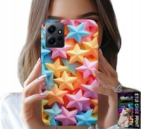 ETUI DO XIAOMI NOTE 12 4G - KOLOROWE GWIAZDKI GWIAZDA FUTERAŁ +FOLIA