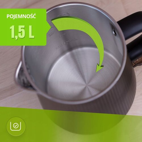 Czajnik elektryczny bezprzewodowy MPM MCZ-115/C podwójne ścianki czarny na Arena.pl