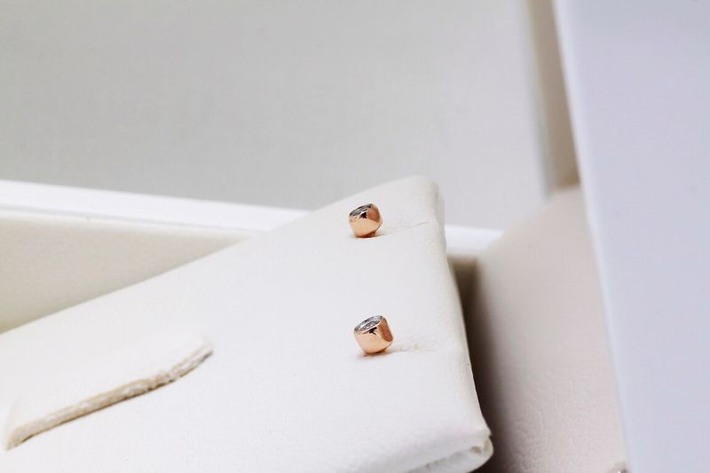 Emaga Złote kolczyki KRD2001 - Diament zdjęcie 11