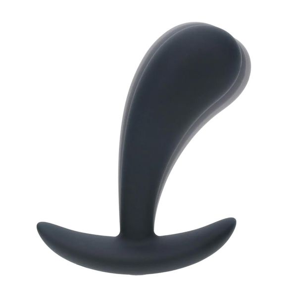 Vibrating Silicone Prostate Stimulator Anal Plug - S - Black zdjęcie 6