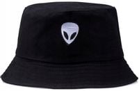 Czapka ufo BUCKET HAT kapelusz RYBACKI ALIEN  KR10_Czarny