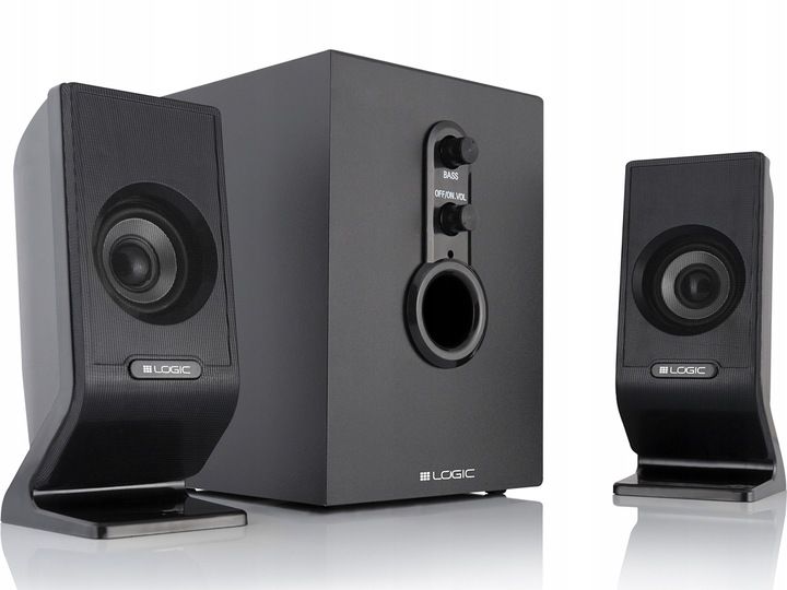 GŁOŚNIKI KOMPUTEROWE PC W SYSTEMIE 2.1 DWA GŁOŚNIKI + SUBWOOFER LOGIC LS-21 zdjęcie 2