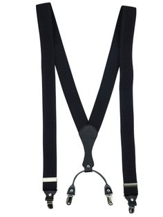 Czarne klasyczne szelki męskie do spodni SZ1A Długość szelek przed rozciągnięciem - 110cm - rozmiar uniwersalny