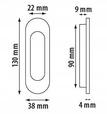 UCHWYT WPUSZCZANY DO DRZWI PRZESUWNYCH MOSIĄDZ zdjęcie 2