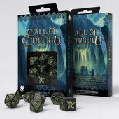 Q-workshop Komplet Kości "Zew Cthulhu" - Czarno-fosforyzujący