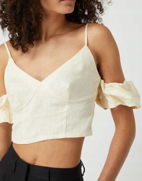 NA-KD Beżowy crop top Rozmiar 44 zdjęcie 2