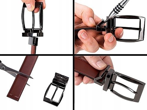 DWUSTRONNY SKÓRZANY PASEK DO SPODNI PASEK MĘSKI DO SPODNI Hugh Butler na Arena.pl