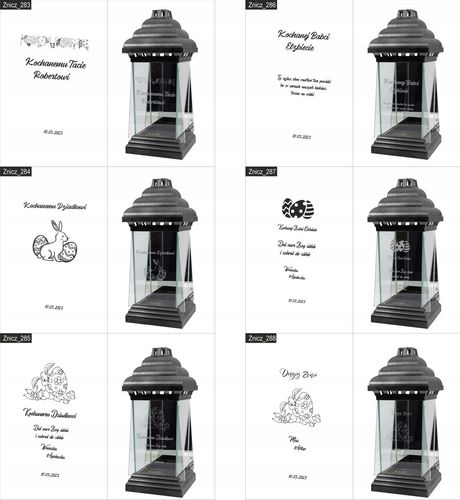 ZNICZ KAPLICZKA LAMPION z grawerem dla CHRZESTNEJ na Arena.pl