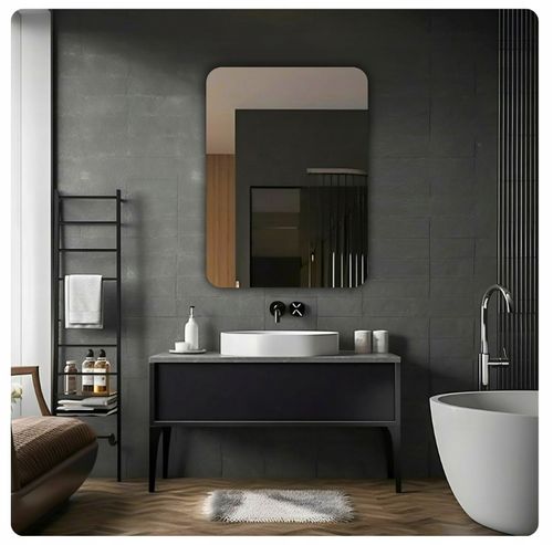 LUSTRO 60x120 cm ZAOKRĄGLONE ROGI BEZ OŚWIETLENIA ŁAZIENKOWE BEZ RAMY na Arena.pl