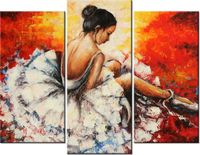 70 90CM OBRAZ 3 ELEM BALET ŚCIENNY DRUK PŁÓTNO