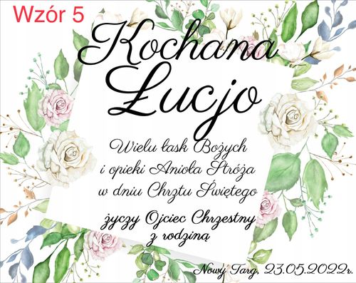 Pamiątka Chrztu Świętego prezent od chrzestnego na Arena.pl