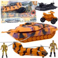 Duży Zestaw Militarny Helikopter Czołg Quad Ponton Wojsko Żołnierze Figurki