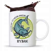 Kubek Prezent Wędkarza Łowienie To Moja Pasja Z Nadrukiem Ze Zdjęciem