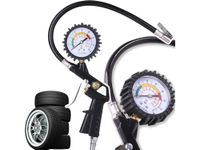 Pistolet do pompowania kół opon z manometrem pneumatyk 16 bar wężyk 35cm