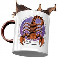 Kubek Bordowy Skorpion Znaki Zodiaku Horoskop Z Nadrukiem Ze Zdjęciem