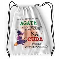 Plecak Dla Agaty Szkolny Worek Torba Z Nadrukiem Ze Zdjęciem