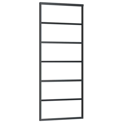 Drzwi przesuwne z osprzętem, szkło ESG i aluminium, 76x205 cm na Arena.pl