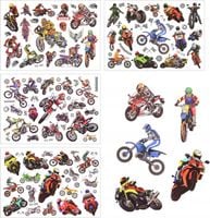 2 x TYMCZASOWE TATUAŻE DLA DZIECI 4 ARKUSZE MOTYW MOTOCYKLI PREZENT