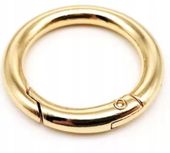 Kółko Klucze do Breloczka Złote Mocne Grube DIY Otwierane Karabińczyk 28 mm