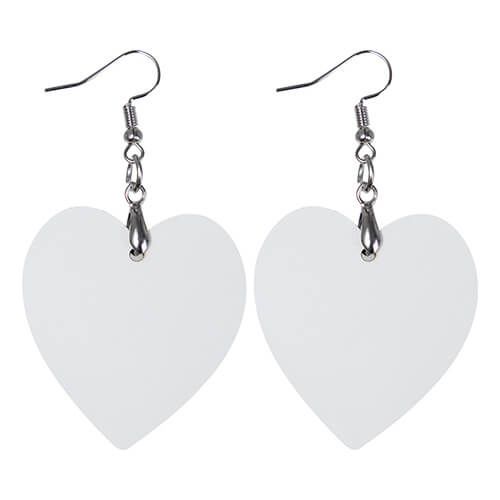 Kolczyki z MDF-u do sublimacji - serce zdjęcie 1