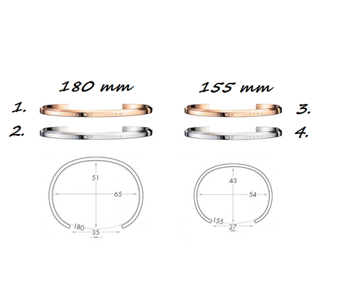 BRANSOLETKA DANIEL WELLINGTON CLASSIC LARGE - SMALL CUFF na Arena.pl