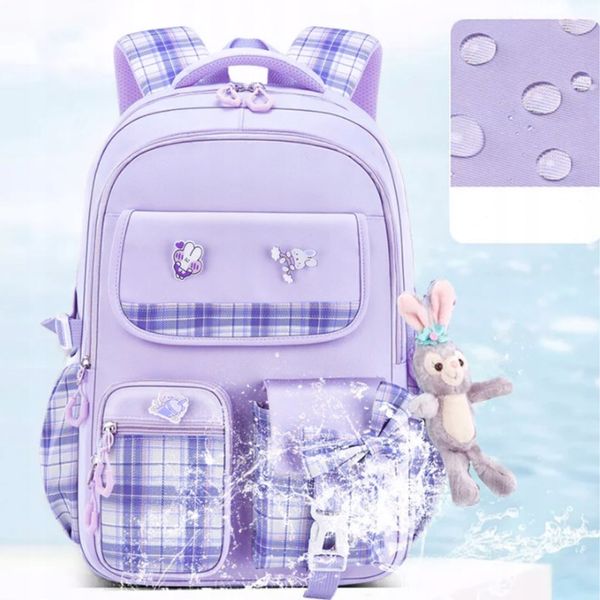 PLECAK SZKOLNY TORNISTER MŁODZIEŻ W KRATĘ POJEMNY DUŻY DO SZKOŁY KL. 4-6 zdjęcie 11