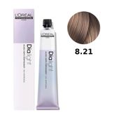 Loreal Dia Light farba do włosów farbowanych i uwrażliwionych, koloryzacja kwasowa ton w ton, bez amoniaku, 50ml 8.21 jasny blond opalizująco-popielaty milkshake
