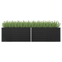 Podwyższona donica, antracyt, 320x80x77 cm, galwanizowana stal