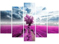 OBRAZ FIELD&TREE POLE DRZEWO KOLORY