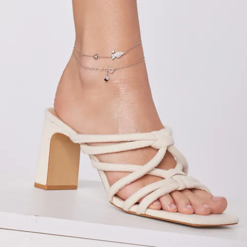 srebrna bransoletka na nogę 25cm - bsn6450 na Arena.pl