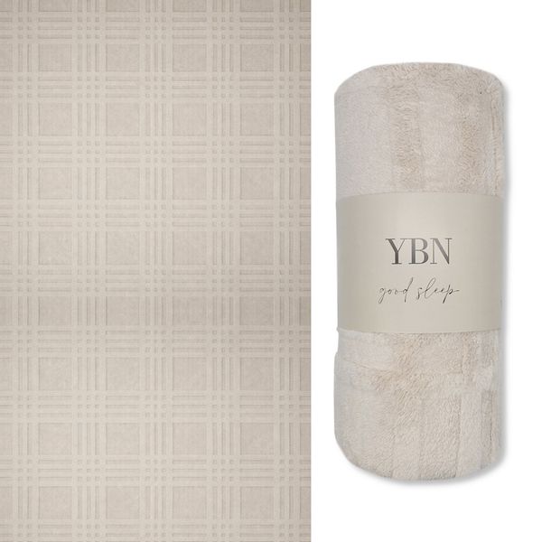 Koc Pluszowy 200X230 - Beżowy zdjęcie 1