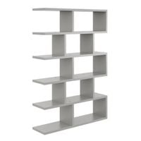 Regał ścienny, otwarty, biblioteczka, RALF, 70x18x101, szary | TYLETEGOTU