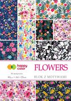 BLOK Z MOTYWAMI FLOWERS A4/15 ARK,25 MOTYW  9959