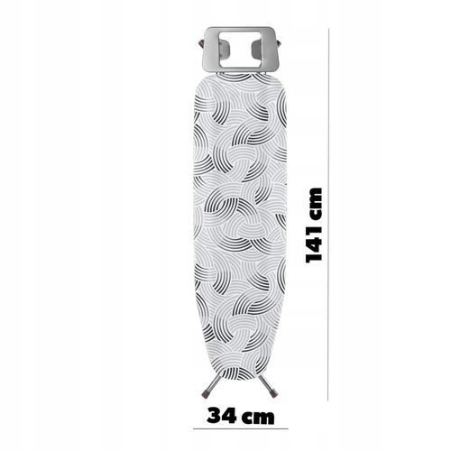 DESKA DO PRASOWANIA 114x34cm SKŁADANA Z UCHWYTEM NA ŻELAZKO LEKKA na Arena.pl