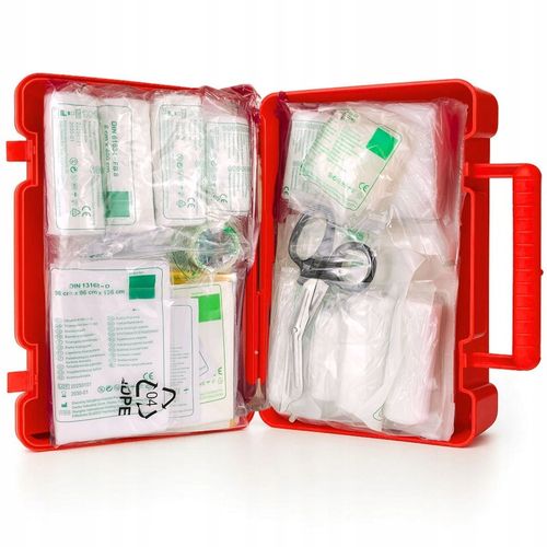 APTECZKA PIERWSZEJ POMOCY DIN 13164 NORMA EUROPA USTNIK WYPOSAŻONA BHP na Arena.pl