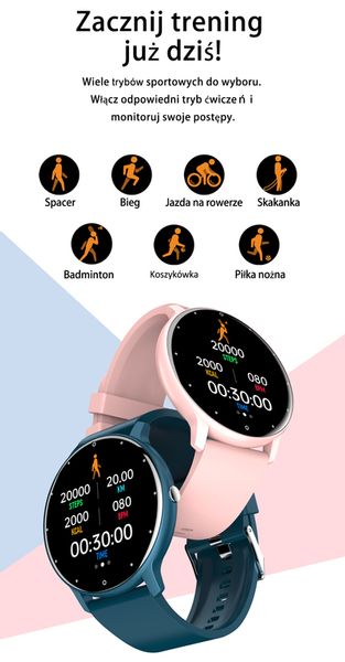 SMARTWATCH UNISEX GRAVITY GT1-2  PULSOMETR, WŁASNE TARCZE (sg015b) zdjęcie 16