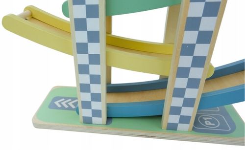 MERKAN Zestaw Drewniana Zjeżdżalnia Tor Dla Samochodzików 4 Piętra na Arena.pl