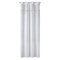 Firana dziecięca na przelotkach z taśmą dekoracyjną KIDS 140X250 biała