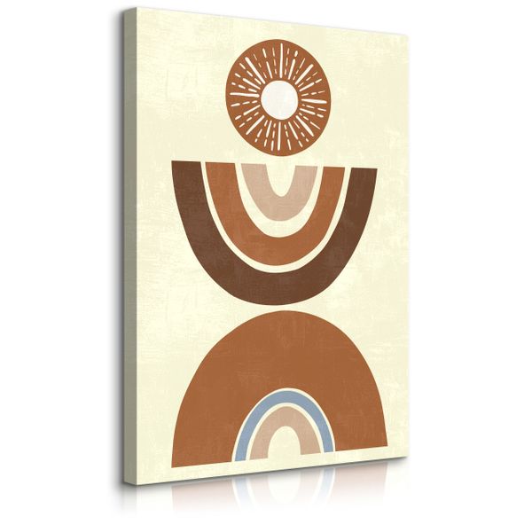 Obraz Na Płótnie Do Salonu Abstrakcja Aztecki Wzór Styl Boho 30cm x 40cm zdjęcie 1