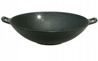 WOK Żeliwny PATELNIA 31 cm Indukcja Gaz ODLEW KING Hoff 1109