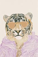 Plakat 61x91,5cm  Portret Zwierząt | Tygrys w Okularach | Pop Art