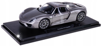 PORSCHE 918 SPYDER MODEL METALOWY WELLY 1:18 SREBRNY
