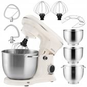 ROBOT KUCHENNY 3xMISY 13,7 L Wielofunkcyjny PLANETARNY BEŻ ECRU 18w1