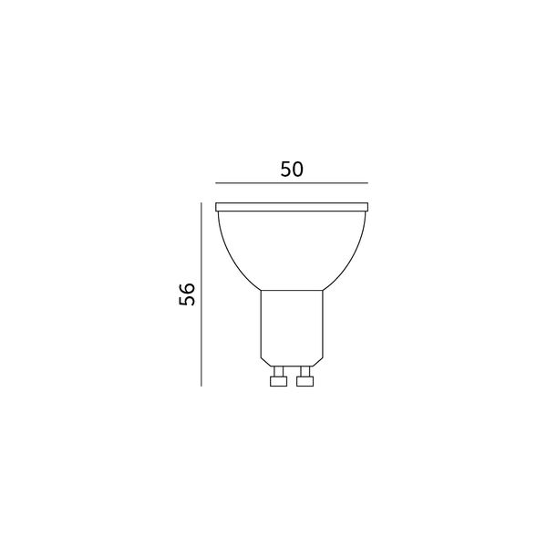 Żarówka ledowa LED GU10 5W barwa ciepła 3000K zdjęcie 6