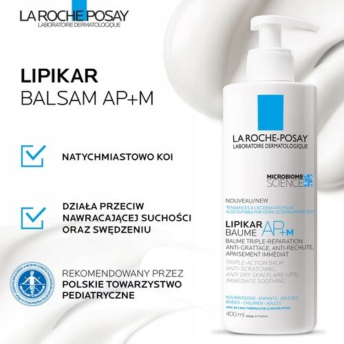 La Roche-Posay Lipikar Baume APM, balsam regenerujący, 400 ml na Arena.pl