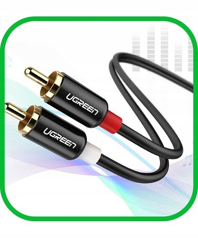 Kabel Przewód Audio JACK 3,5 mm 2x RCA Chinch STEREO 5M HQ Pozłacany na Arena.pl