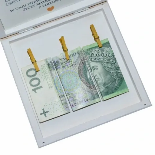 Pudełko ala koperta Pamiątka I Komunii na pieniądze prezent chrzestnej zdjęcie 10