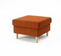 Podnóżek pufa Carl styl skandynawski do fotela 50x50x40 pomarańczowy S8