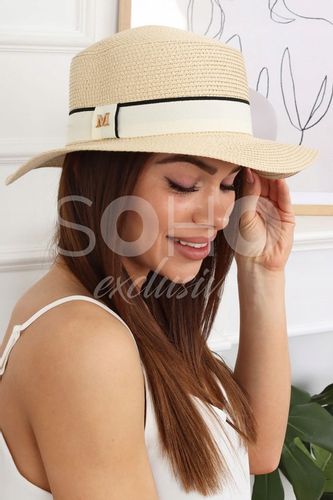 KAPELUSZ SŁOMKOWY LETNI PLAŻOWY MODNY KOBIECY DAMSKI KOBIECY KOLORY 2370 na Arena.pl