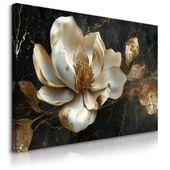 Obraz Canvas Do Salonu Sypialni Biały Kwiat Marmur Abstrakcja 30cm x 20cm